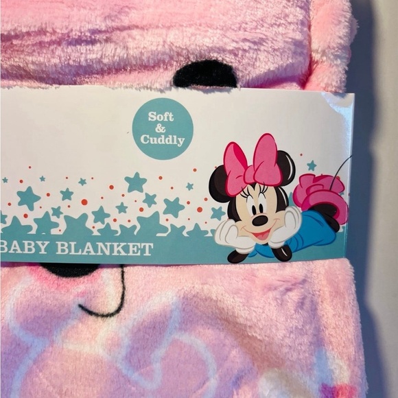 Disney Baby Soft & Cuddly Minnie Mouse Pink Baby Blanket - Picture 3 of 12